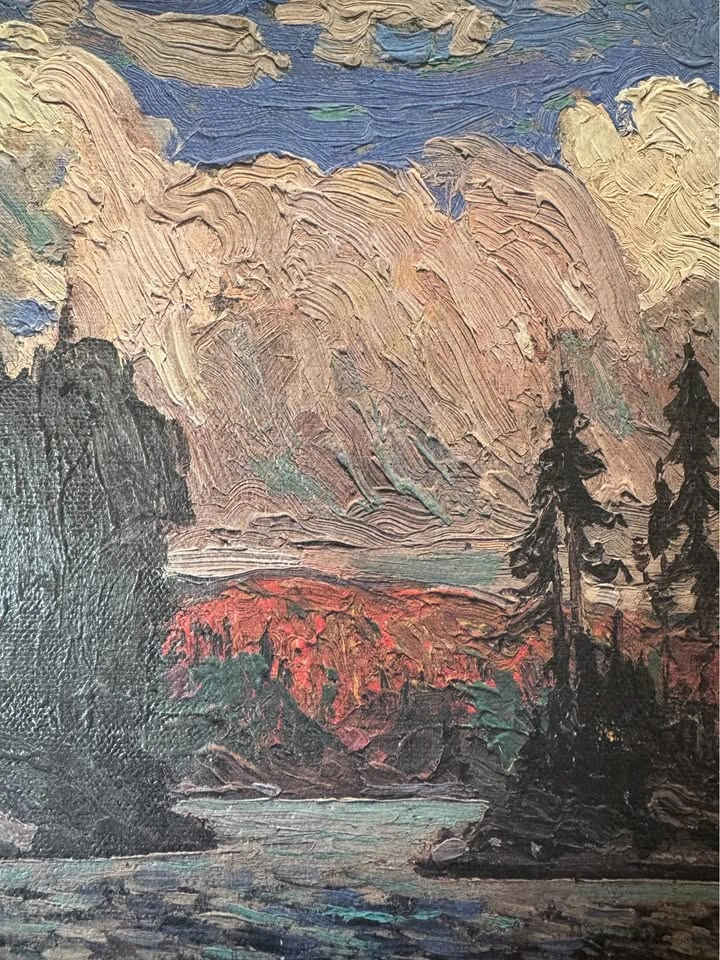 Vintage 1990s Textured Artagraph Print Tom Thomson “Black Spruce - photo 2
