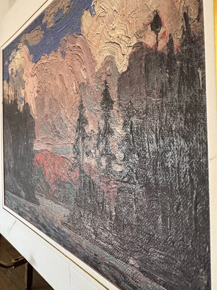 Vintage 1990s Textured Artagraph Print Tom Thomson “Black Spruce - photo 5