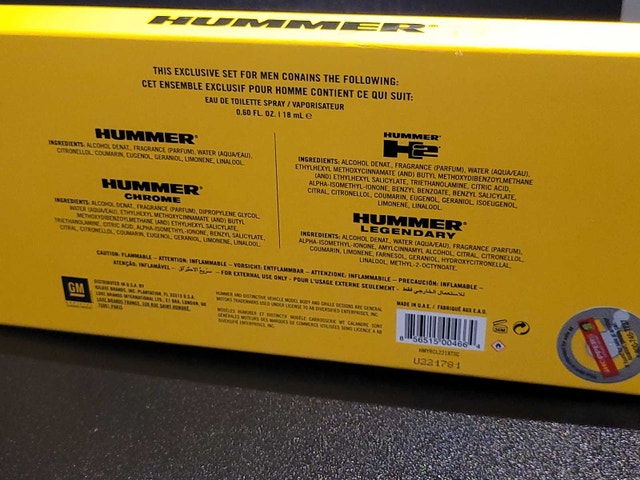 Hummer Miniature Travel Pocket Spray Cologne Gift Set - photo 2