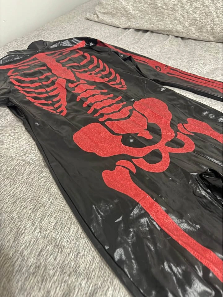 Black Latex Skeleton Costume ( M/L) - photo 2