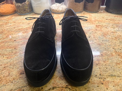 Vintage Giorgio Armani Black Suede Derby Shoes Size 11.5 - photo 3