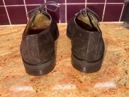 Vintage Giorgio Armani Black Suede Derby Shoes Size 11.5 - photo 4