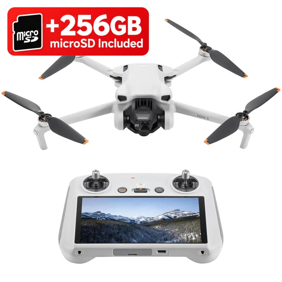 DJI Mini 3 + Remote with Screen + 256GB SD