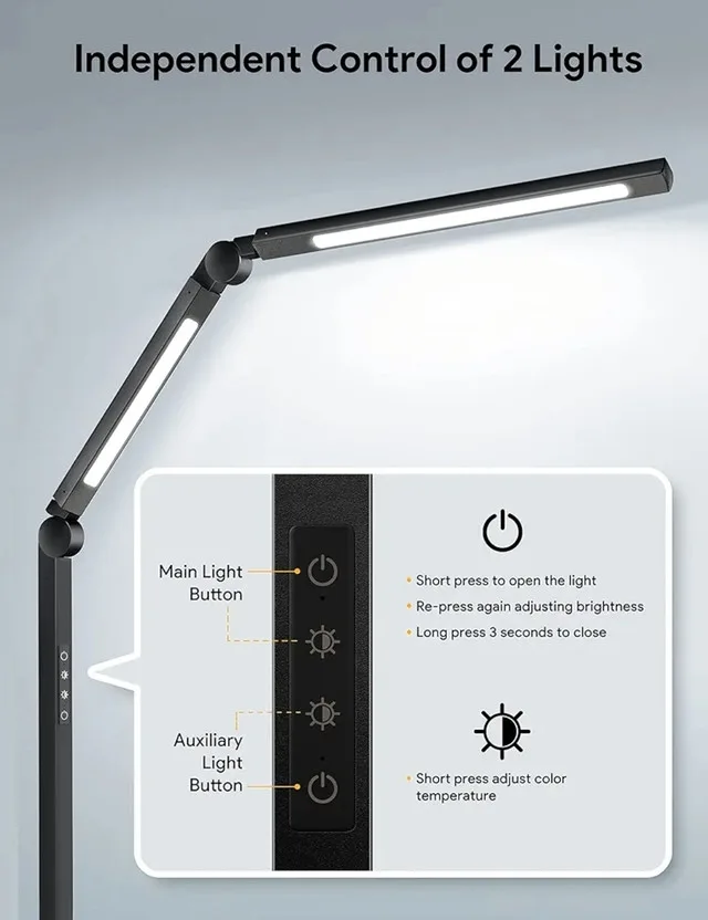Dual LED Desk Lamp image indicator(2)