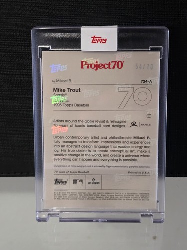 2021 Topps Project70 Mike Trout #724-A Auto /70 - photo 4