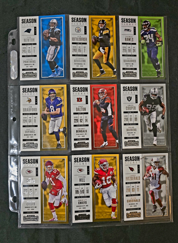 42-Card Panini Contenders Football Season Ticket Lot