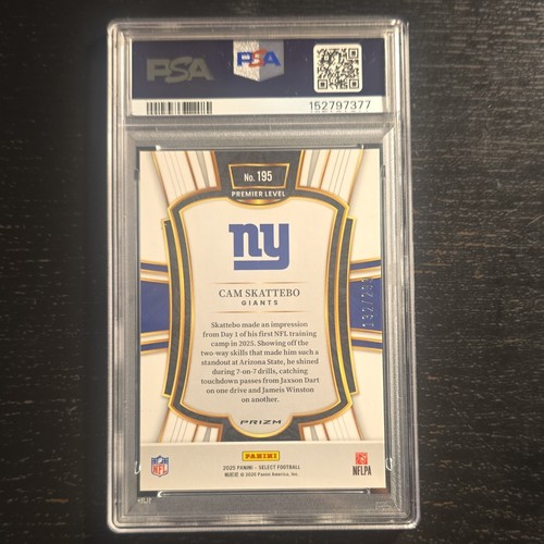2025 Panini Select Cam Skattebo Premier Level Tri-Color Prizm - photo 2