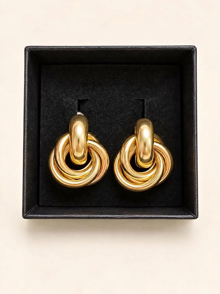 Gold tone earrings