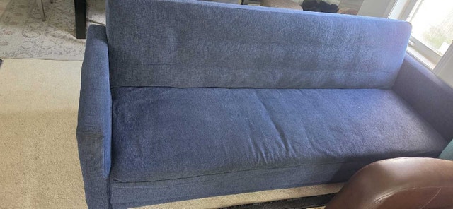 Blue Fabric Convertible Sofa Bed - photo 2