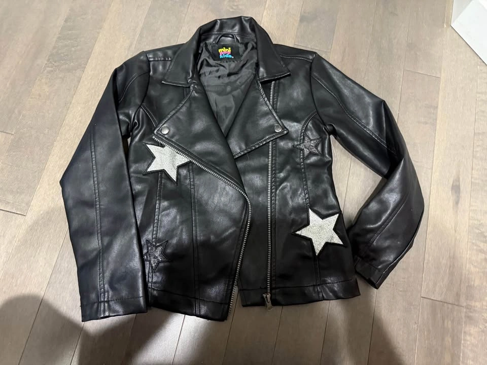 Black Stars Denim Jacket - Size 10-12 - photo 2