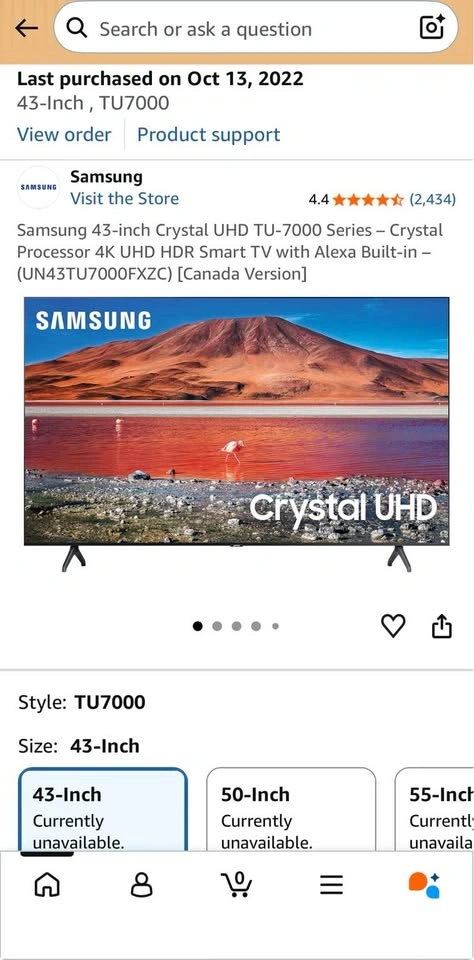 Samsung 43” 4K Smart TV + IKEA LACK TV Stand - photo 4