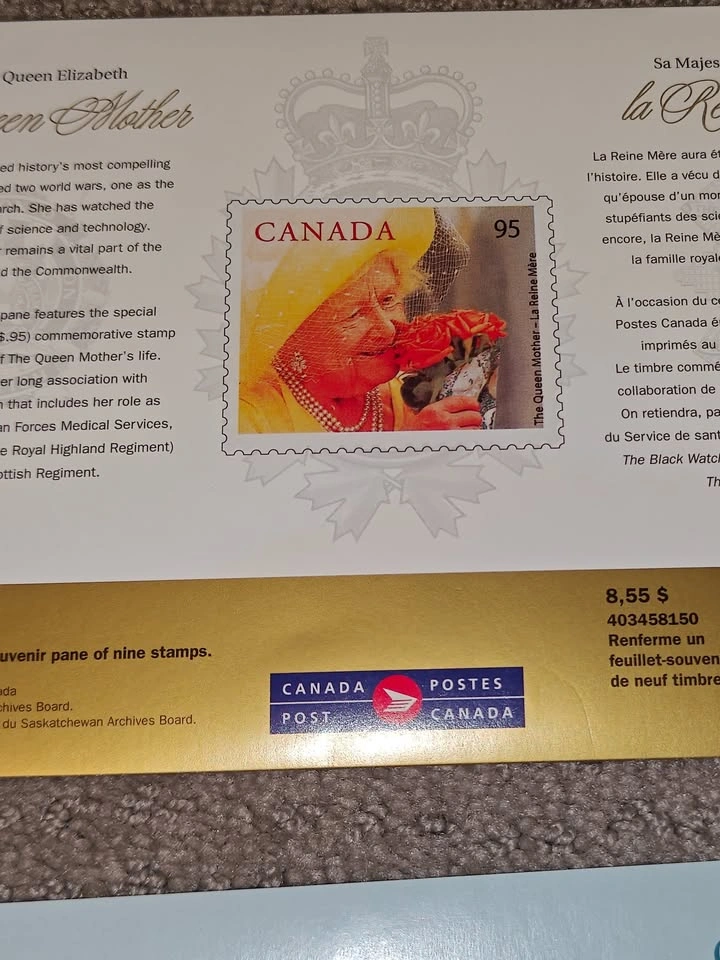 Stamp Souvenir Pane - Elizabeth, Queen Mother 100th Birthday - photo 5