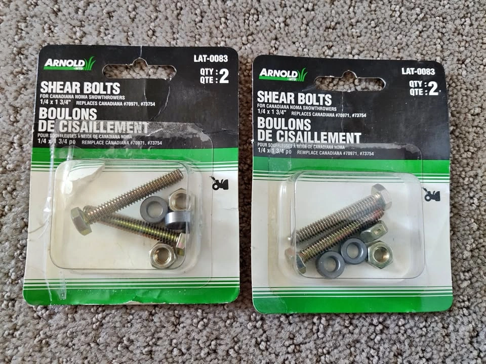 Noma / Canadiana Snow Blower Thrower Shear Bolt Kit - Set of 2