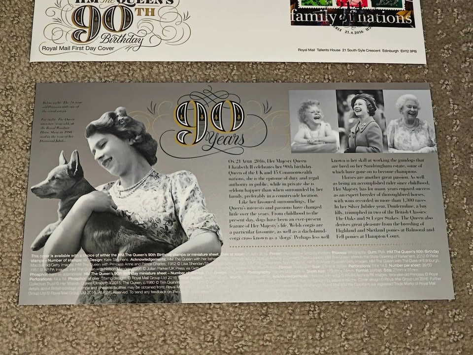 First Day Covers Queen Elizabeth II 90th Birthday - 9 FDC Stamps - photo 3