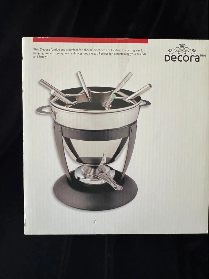 Decora 11-Piece Stainless Steel Fondue Set – Complete with Box - photo 3