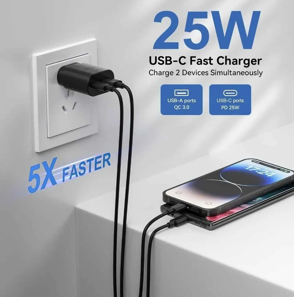 25W Fast Charger Block USB C Super Fast Charger image indicator(2)