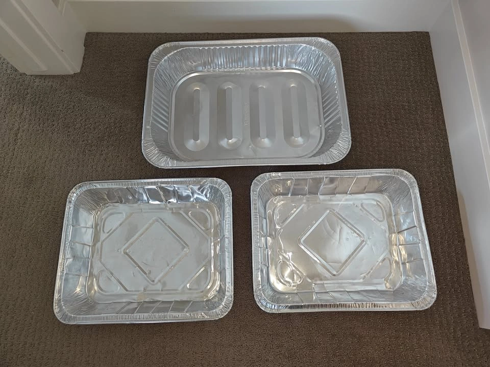 3 Aluminum Roasting & Baking Foil Pans (Used) - photo 2