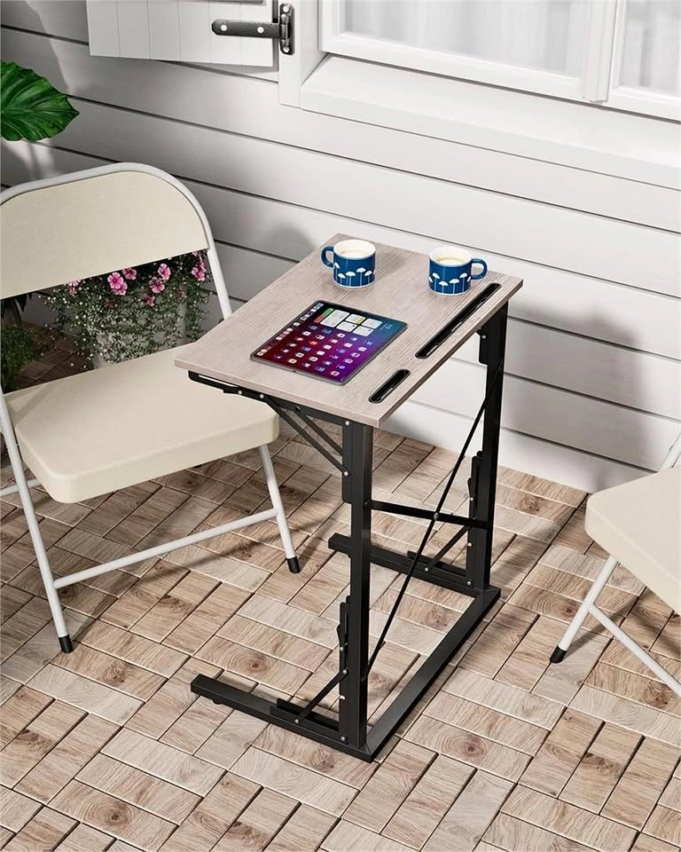 Folding TV Tray Table, C-Shaped Couch Side Table - Brand New!