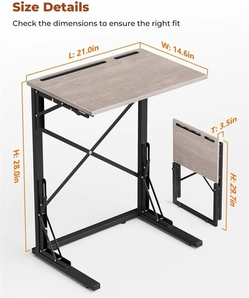 Folding TV Tray Table, C-Shaped Couch Side Table - Brand New! - photo 3