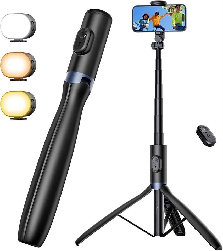 67.7" Tripod Stand with Light & Remote for Phone/Camera