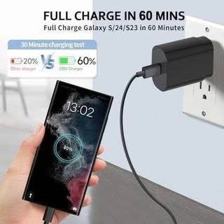 USB C Charger Adapter, 25W Type C Super Fast Charger with 6FT US - photo 3