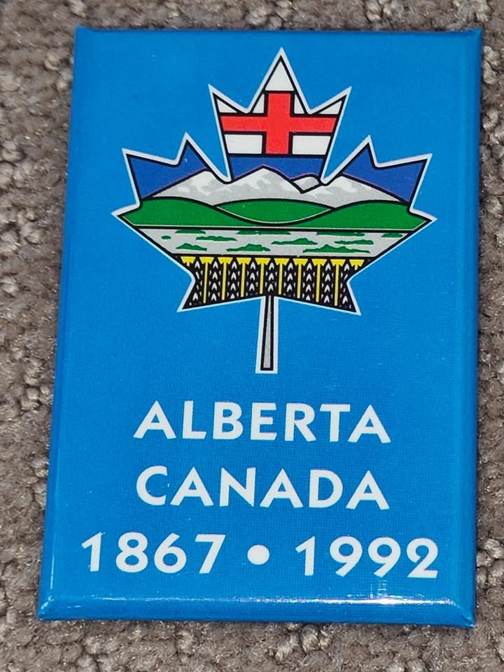 Vintage Calgary Alberta Pinback Button Pin Badge - Set of 2 - photo 5