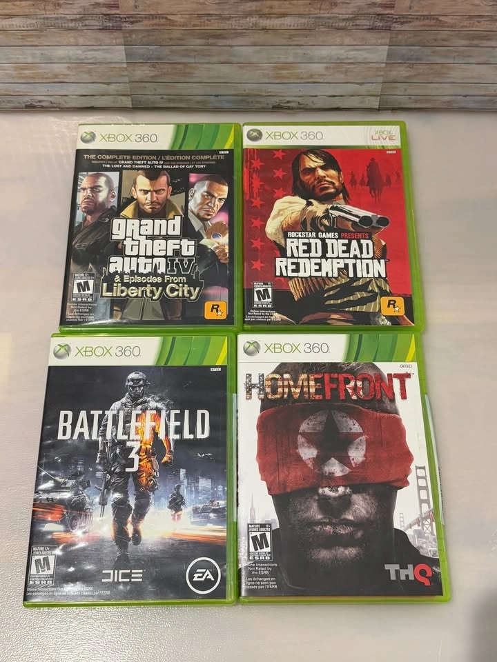 Lot of 4 Xbox 360 Games: GTA, Red Dead, Battlefield, Homefront - photo 2