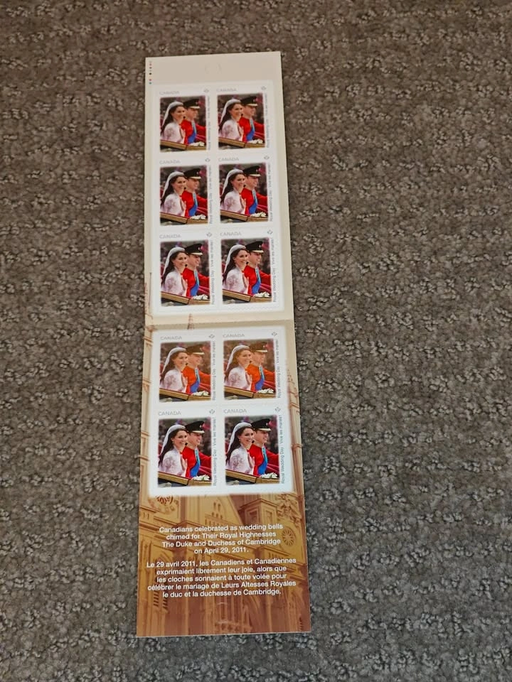 2011 Royal Wedding Stamp Booklet - Prince William & Kate - photo 2