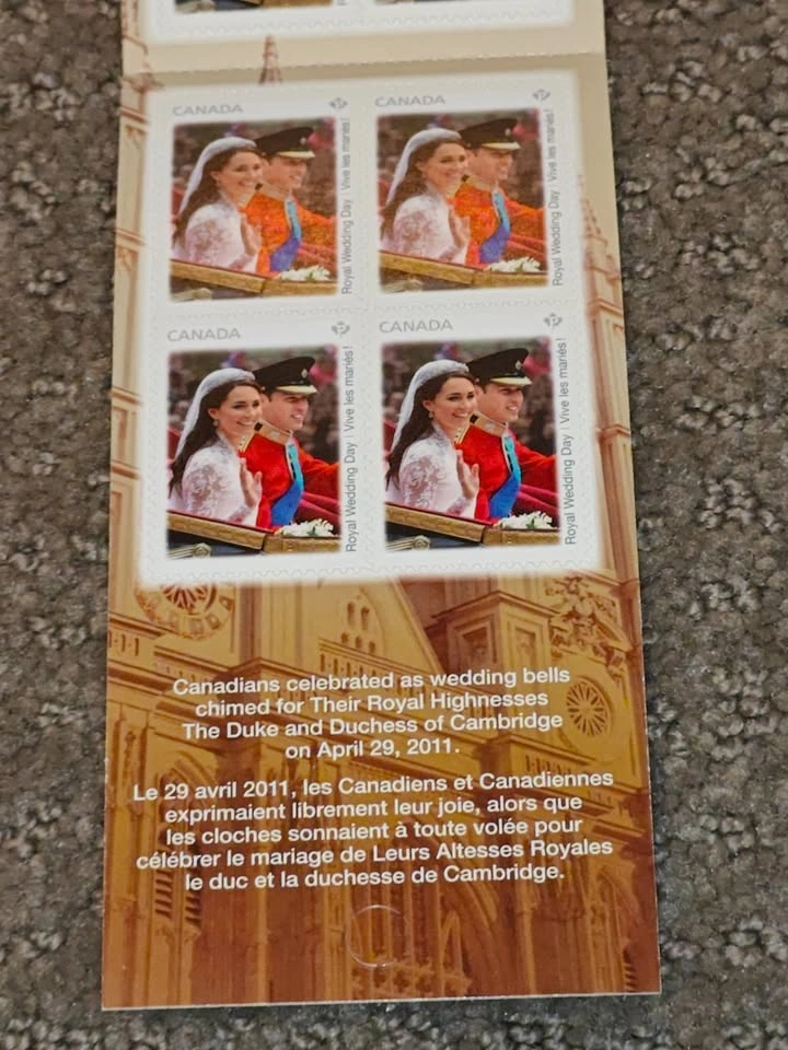 2011 Royal Wedding Stamp Booklet - Prince William & Kate - photo 4