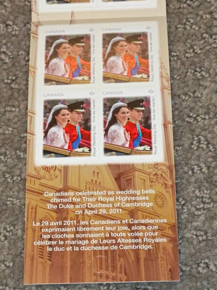 2011 Royal Wedding Stamp Booklet - Prince William & Kate - photo 5