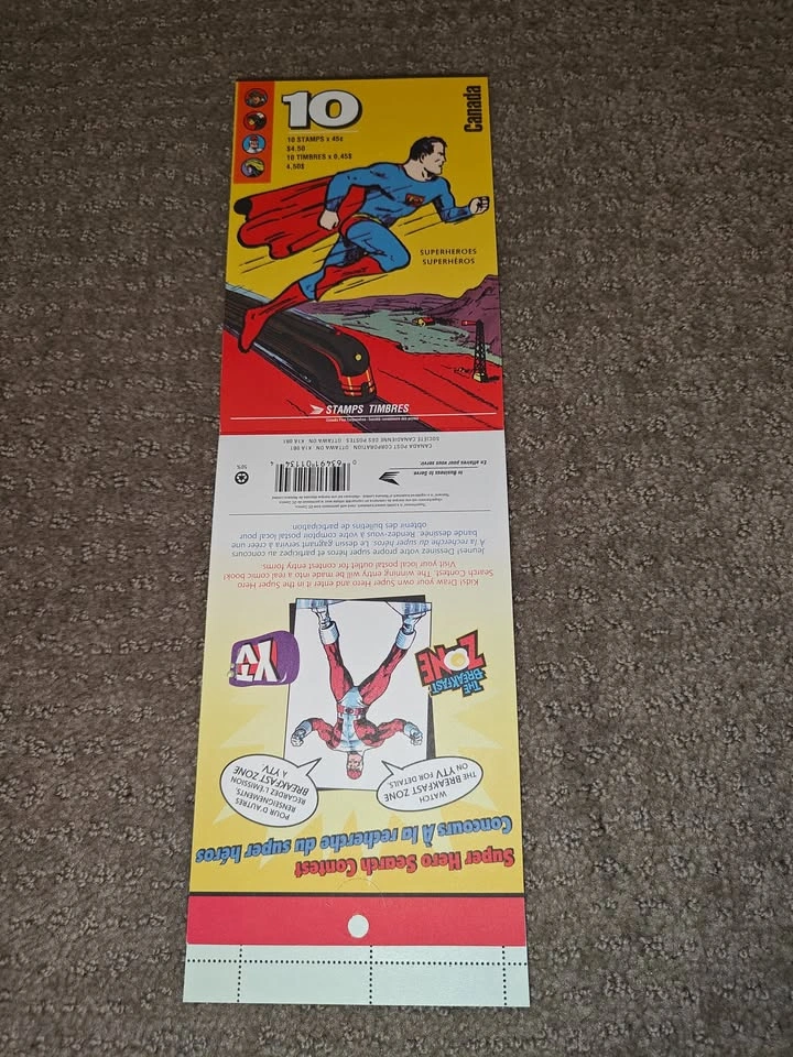 Stamp Booklet - 1995 Canada Post Comic Book Superheroes - photo 2