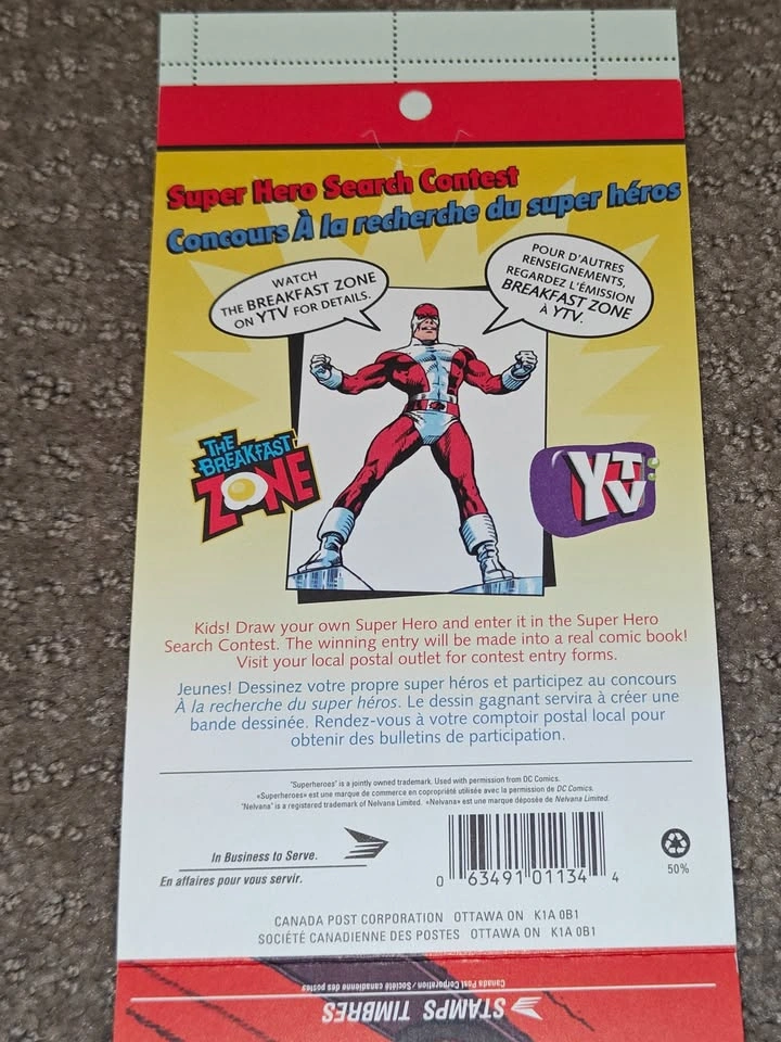 Stamp Booklet - 1995 Canada Post Comic Book Superheroes - photo 3