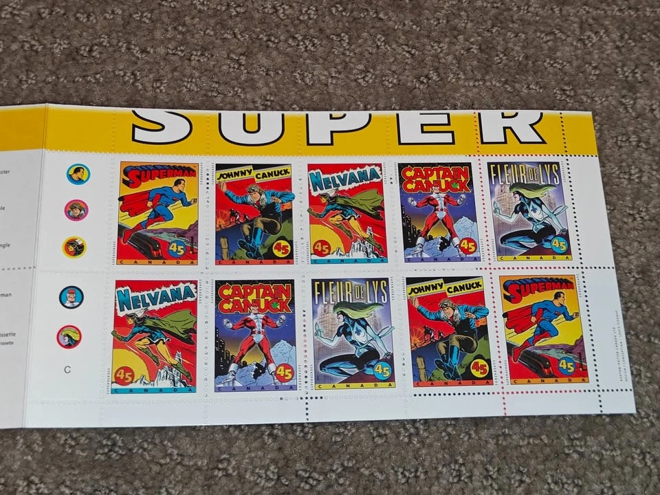 Stamp Booklet - 1995 Canada Post Comic Book Superheroes - photo 5