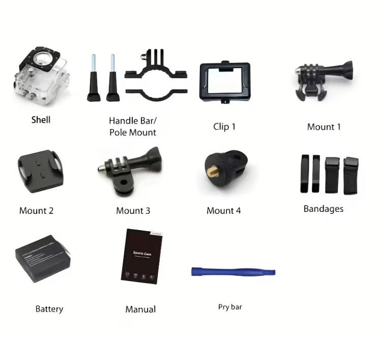 BNIB Ourlife 1080P HD Action Camera - Golden - photo 4