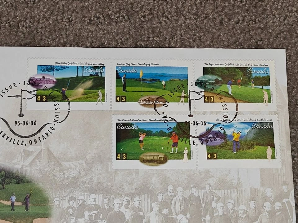 First Day Covers FDC - 1995 Canada Post Celebrating Golf Stamps - photo 2