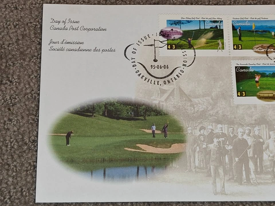 First Day Covers FDC - 1995 Canada Post Celebrating Golf Stamps - photo 3