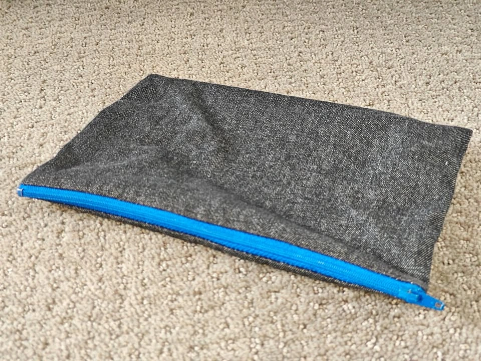 Handmade Lightweight Denim All-Purpose Pouch - 9" x 6"