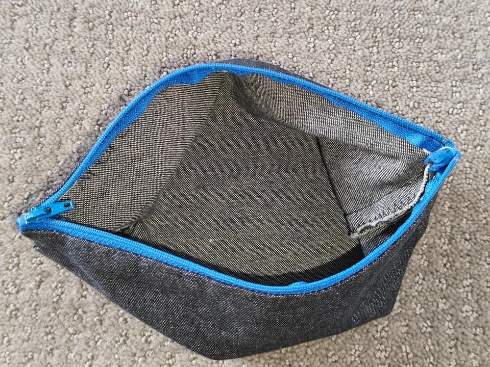 Handmade Lightweight Denim All-Purpose Pouch - 9" x 6" - photo 4