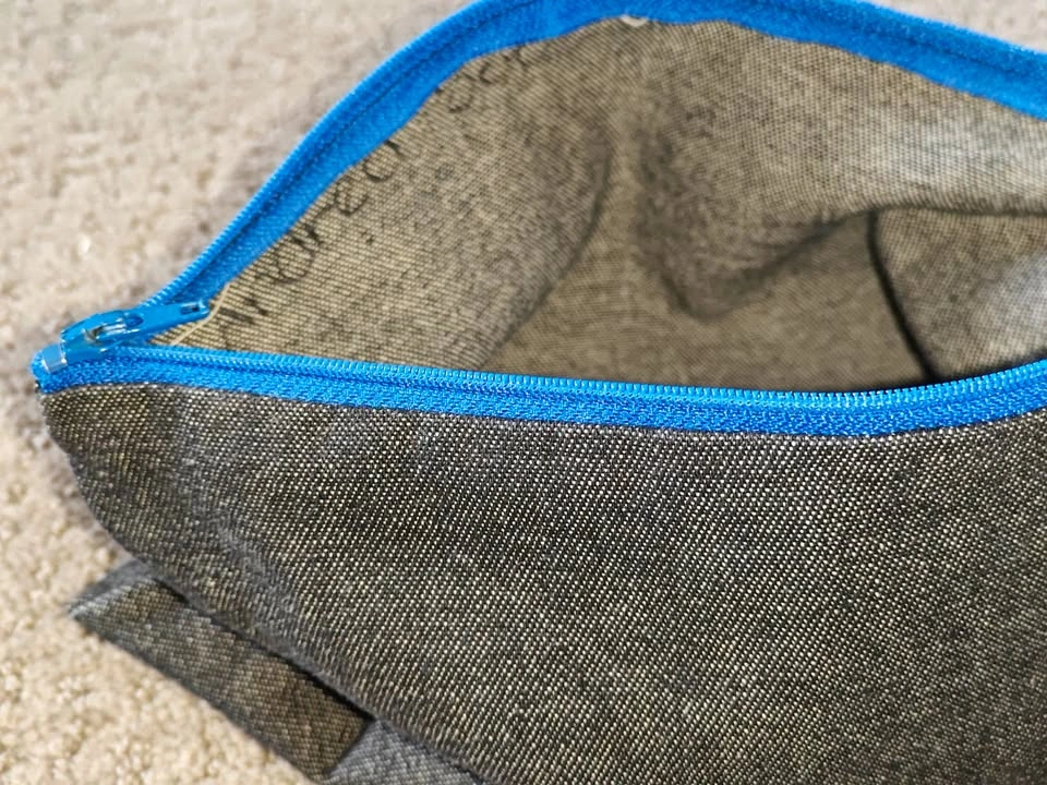 Handmade Lightweight Denim All-Purpose Pouch - 9" x 6" - photo 5