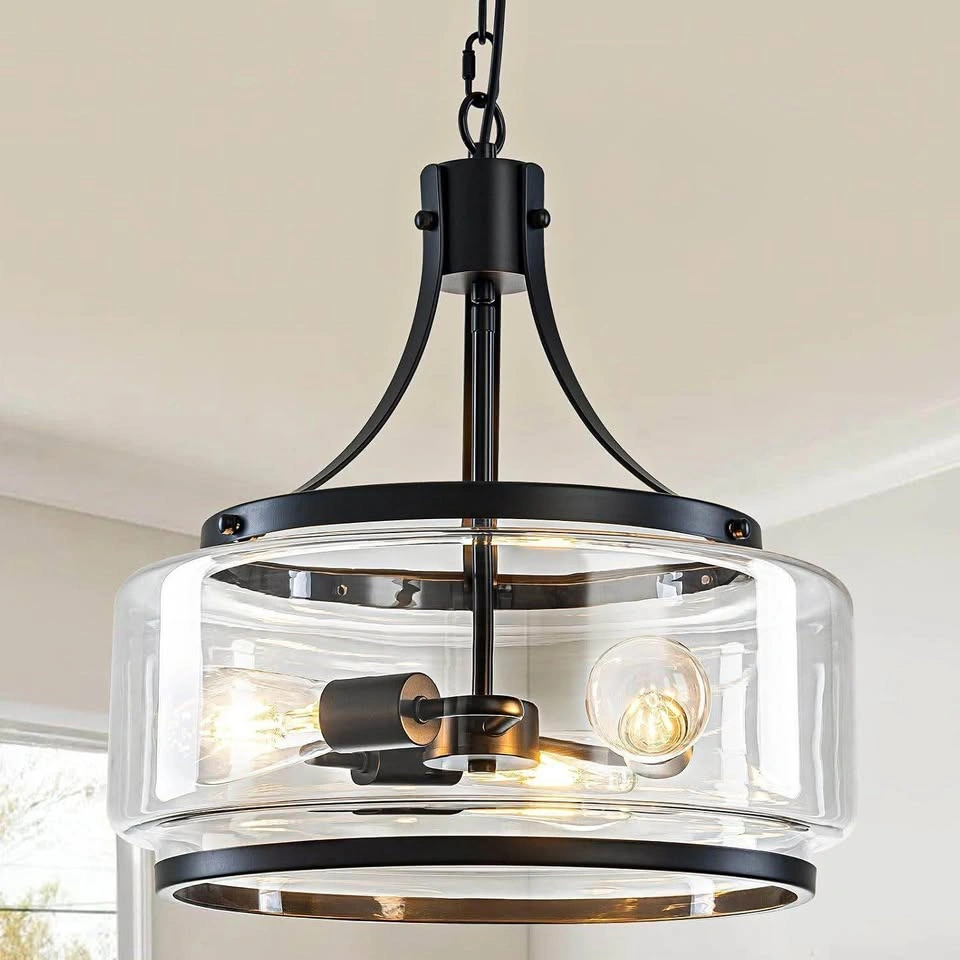NEW Modern Glass Chandelier - Dining/Living Room (Black)