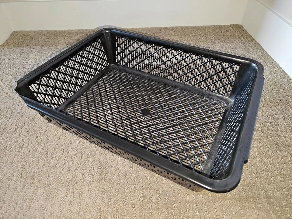 Black Mesh Storage Bin - 16" x 12" x 4"