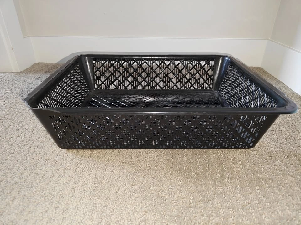 Black Mesh Storage Bin - 16" x 12" x 4" - photo 2
