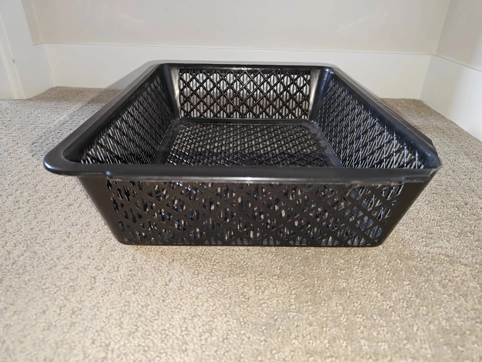 Black Mesh Storage Bin - 16" x 12" x 4" - photo 3