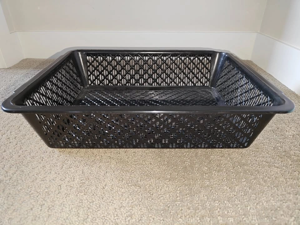 Black Mesh Storage Bin - 16" x 12" x 4" - photo 4