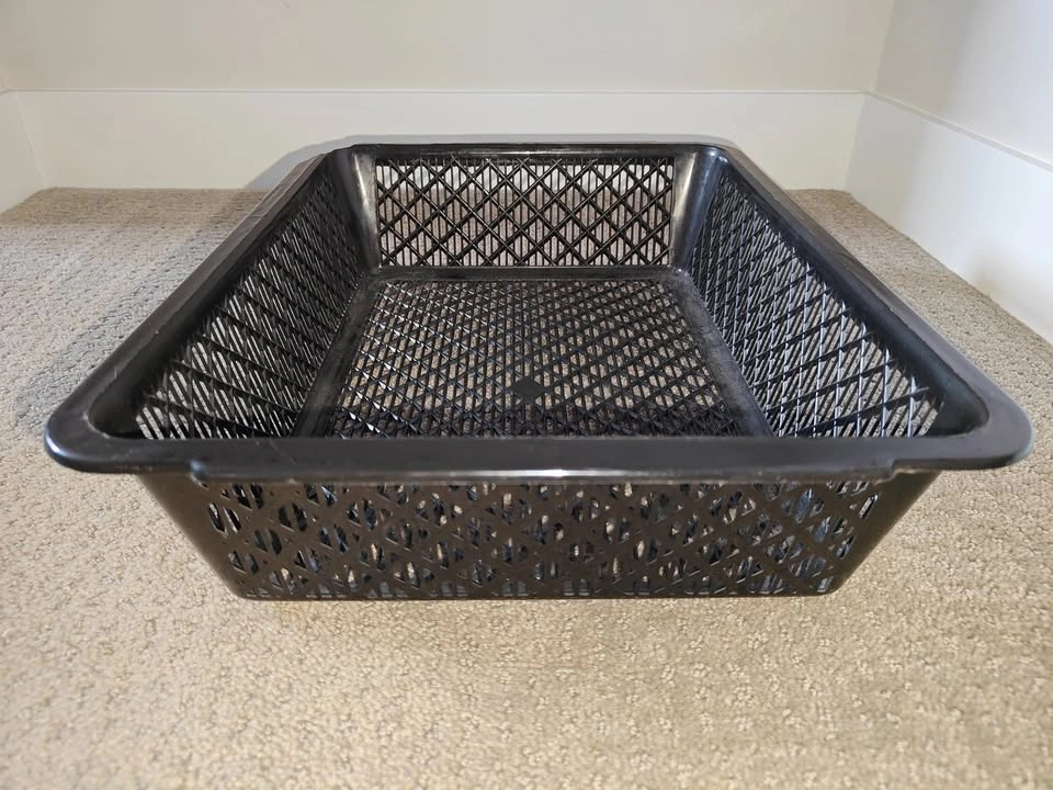 Black Mesh Storage Bin - 16" x 12" x 4" - photo 5