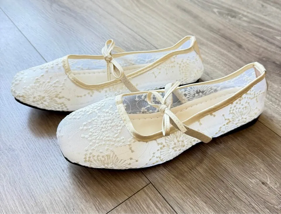 Mesh Mary Jane Ballet Flats - photo 2