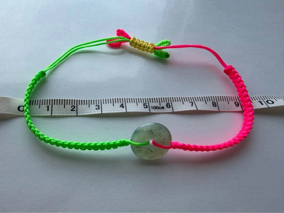 Handcrafted Grade A Jadeite Bracelet – Neon Pink & Lime Green - photo 4