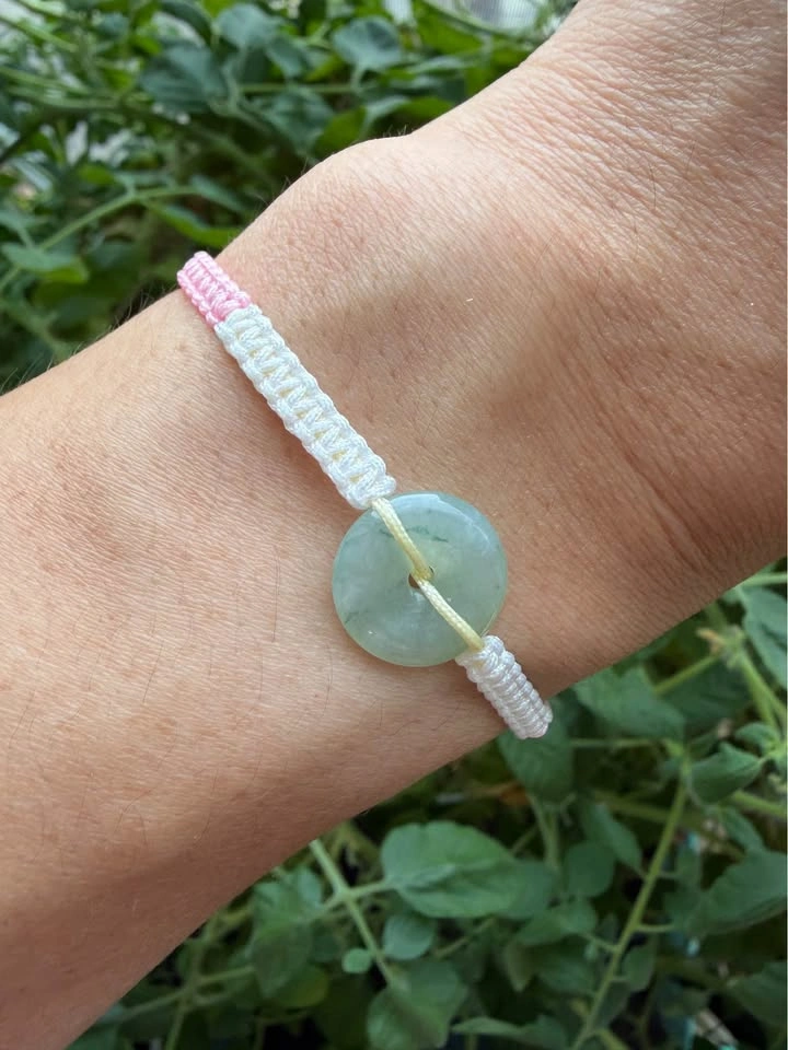 Handcrafted Grade A Jadeite Bracelet – Trans Pride Edition - photo 2