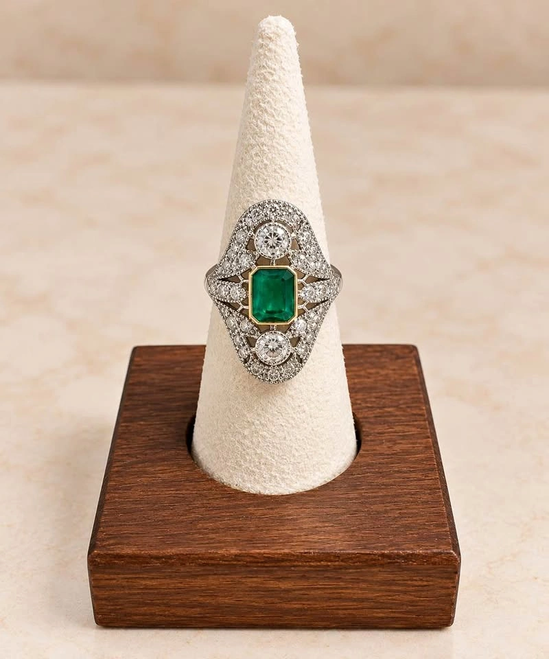 Vintage style cocktail ring