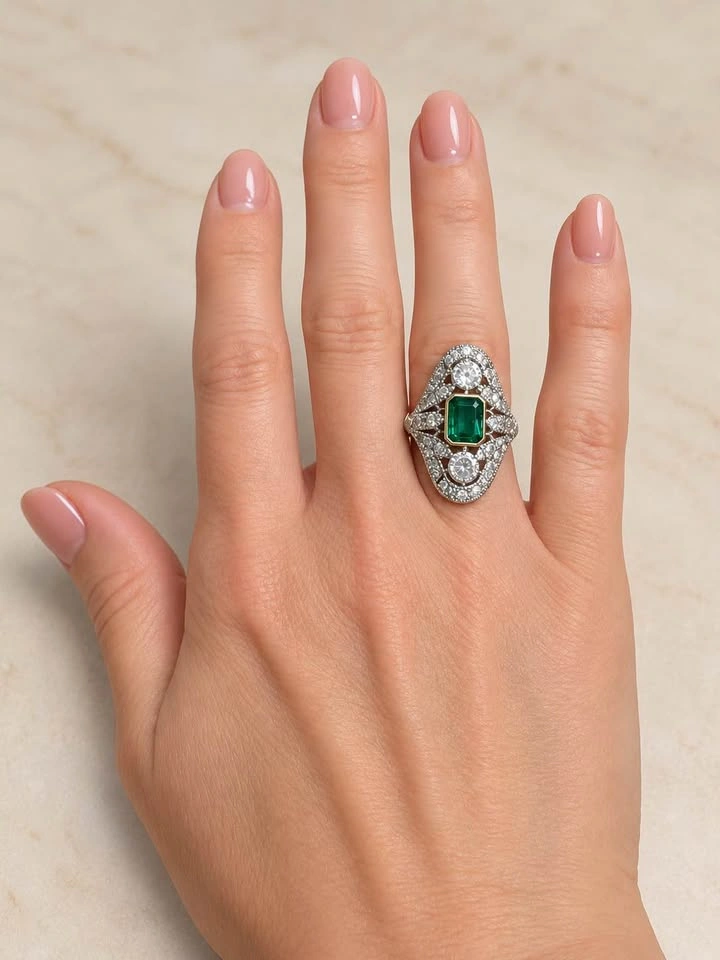 Vintage style cocktail ring - photo 4